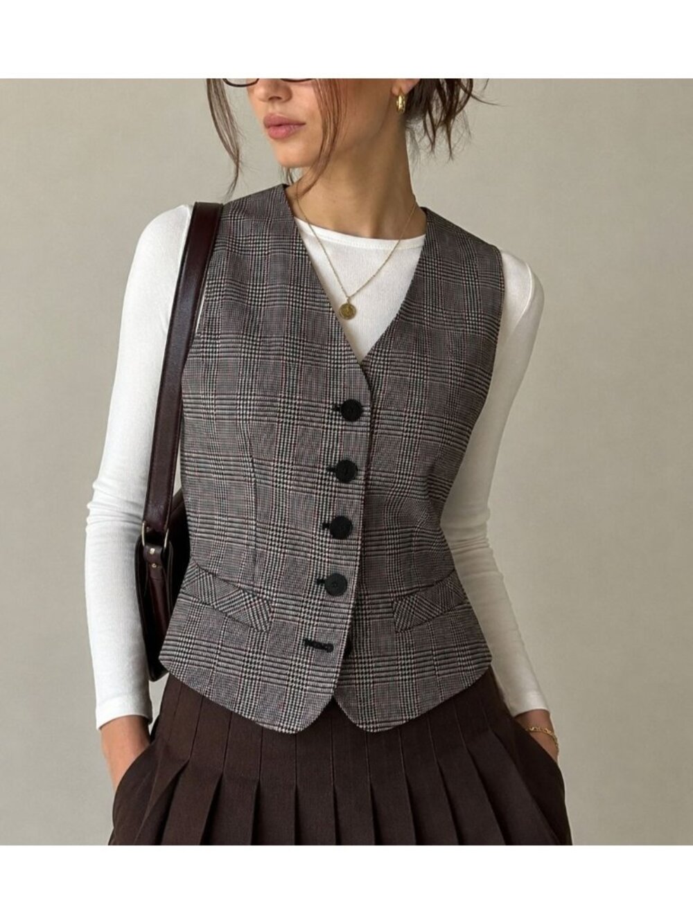 Vintage Ann Taylor Petite Button Front Vest Academia Waistcoat